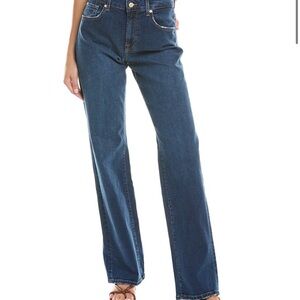 7 For All Mankind Tess High-Rise Trouser Women's Jeans - Dark Blue